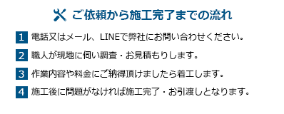 RING泉大津本店のサービスの流れ